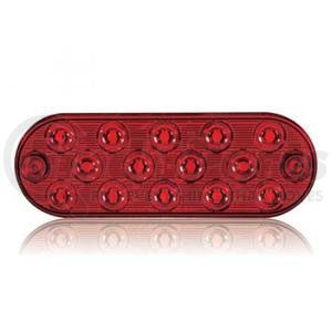 M63350R by MAXXIMA - Stop/Tail/Turn Signal Light - Oval, Red, Thin Profile, Surface Mount