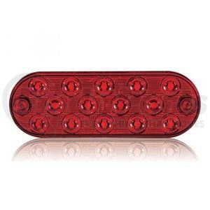 M63350R by MAXXIMA LIGHTING - OVAL RED STT THIN PROFILE SURF