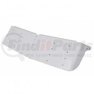 28016 by UNITED PACIFIC - Sun Visor - 16" Stainless, Gangster Style, Drop, for 1995+ Kenworth with Curved Windshield
