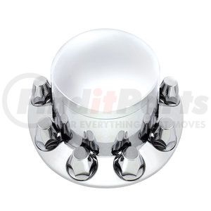10263 by UNITED PACIFIC - Axle Hub Cover Kit - Chrome International Rear Axle Cover Set- 33mm