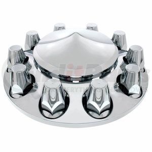 10254 by UNITED PACIFIC - Axle Hub Cover - Axle Cover, 33mm Nut Cover, Chrome, Pointed