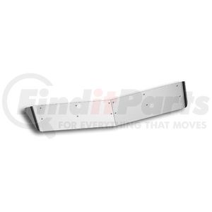 29102 by UNITED PACIFIC - Sunvisor - Stainless, 10" Drop Style, Sunvisor, for 2007+ Kenworth Aerocab with Curved Glass and B-Cab