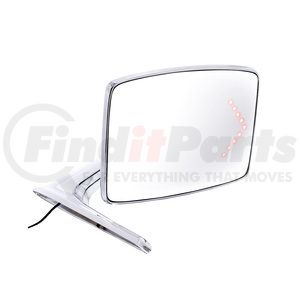 110738 by UNITED PACIFIC - Door Mirror - Exterior, Chrome, with LED Turn Signal, for 1966-1977 Ford Bronco and 1967-79 Truck