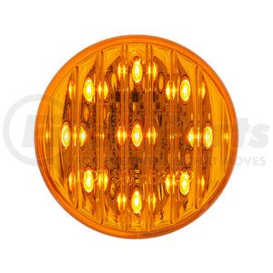 38170 by UNITED PACIFIC - Clearance/Marker Light - Amber LED/Amber Lens, Round Design, 2 in., 9 LED, 2 Female Bullet Plugs