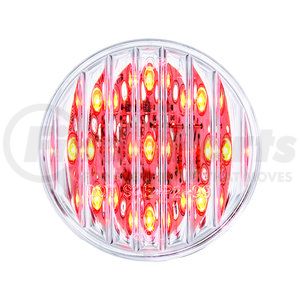 38363 by UNITED PACIFIC - Clearance/Marker Light - Red LED/Clear Lens, 2", 9 LED