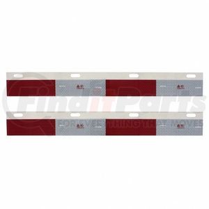 11137B by UNITED PACIFIC - Reflector - Aluminum Straight Conspicuity Reflector Top Flap Plates