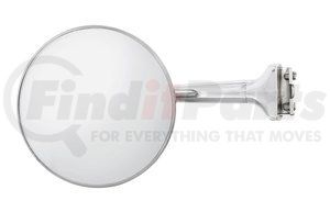 A4008-CVX by UNITED PACIFIC - Door Mirror - 4", Stainless Steel Peep, with Chrome Straight Arm and Convex Mirror Glass