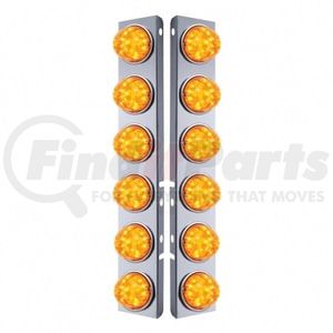 31978 by UNITED PACIFIC - Air Cleaner Light Box Panel - 12 Cutouts, 17 Amber LED/Lens, Watermelon Lights