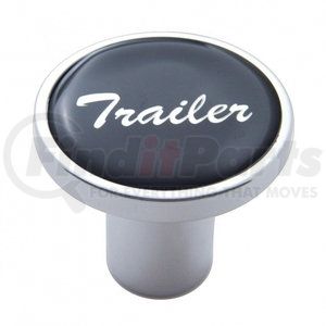 23229 by UNITED PACIFIC - Air Brake Valve Control Knob - "Trailer", Black Glossy Sticker