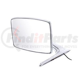 110736 by UNITED PACIFIC - Door Mirror - Exterior, Chrome, with LED Turn Signal, for 1966-1977 Ford Bronco and 1967-79 Truck