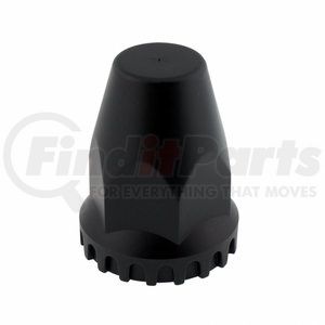 10552B by UNITED PACIFIC - Wheel Lug Nut Cover - 33mm x 2 3/4", Black, with Flange, Thread-On