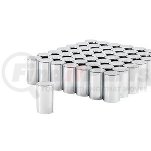 10568CB by UNITED PACIFIC - Wheel Lug Nut Cover Set - 33mm x 3- 1/2" Chrome Plastic Cylinder Nut Cover - Push-On (60 Pack)