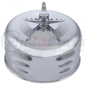 A6289 by UNITED PACIFIC - Air Cleaner Cover - 2-5/16", Single Barrel, Mushroom Style, Louvered, with Wing Nut