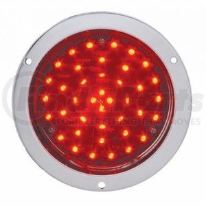 38062 by UNITED PACIFIC - Brake/Tail/Turn Signal Light - 40 LED Deep Dish 4", Red LED/Red Lens