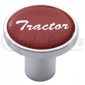 23226 by UNITED PACIFIC - Air Brake Valve Control Knob - "Tractor", Red Glossy Sticker