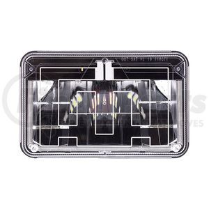 34136 by UNITED PACIFIC - Heated LED Headlight - RH/LH, 4 x 6", Rectangle, Black Housing, High Beam