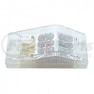 38579 by UNITED PACIFIC - Turn Signal Light - 18 LED Freightliner Reflector Turn Signal, Amber LED/Clear Lens