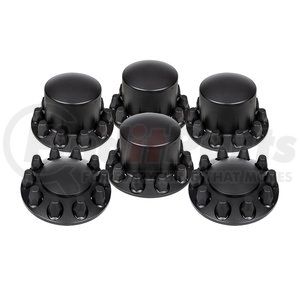 10354 by UNITED PACIFIC - Matte Blck Dome Axle Cover Combo Kit, 33mm Stndrd Nut Covers & Nut Covers Tool