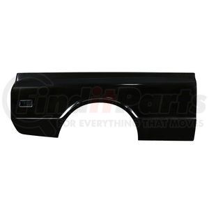 110830 by UNITED PACIFIC - Truck Bed Panel - Passenger Side, Shortbed, Bedside, 20 Gauge Steel, Black EDP Coated, for 1968-1972 Chevy and GMC Fleetside Truck