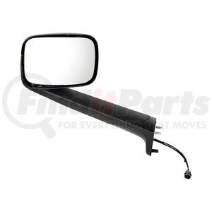 42846 by UNITED PACIFIC - Hood Mirror - Black Hood Mirror With Heated Lens For 2018-2021 Freightliner Cascadia - Driver Side