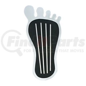 S1020 by UNITED PACIFIC - Accelerator Pedal - Gas Pedal Cover, Barefoot Shape, Chrome