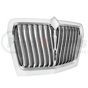 21334 by UNITED PACIFIC - Grille - Chrome, Curved Style, with Bug Screen, for 2018-2023 International LT