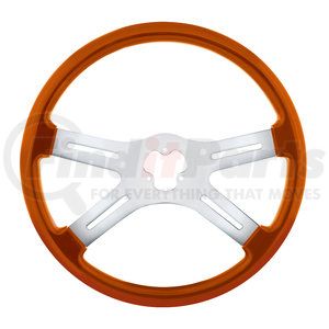 88279 by UNITED PACIFIC - Steering Wheel - 18", Vibrant Color, 4 Spoke, Cadmium Orange