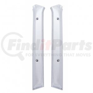 28131 by UNITED PACIFIC - Window Post Cover - Chrome, Plastic, for 2001 & Older Kenworth W900/T800/T600