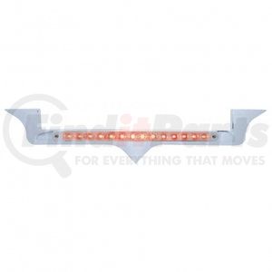 37821 by UNITED PACIFIC - Hood Emblem - Chrome, with 14 LED Light Bar, Red LED/Chrome Lens, for Kenworth