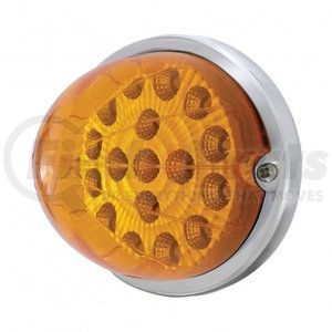 37916 by UNITED PACIFIC - Truck Cab Light - 17 LED Watermelon Clear Reflector Flush Mount Kit, Amber LED/Amber Lens
