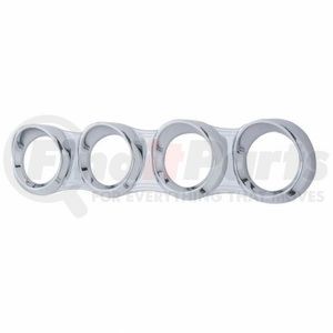 41299 by UNITED PACIFIC - Gauge Panel - 4-Gauge Cluster Cover, with Visor, Horizontal, for 2006+ Peterbilt