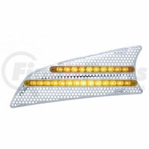 41530 by UNITED PACIFIC - Grille Air Intake - LH, LED, Amber LED/Amber Lens, for 2007+ Kenworth T660