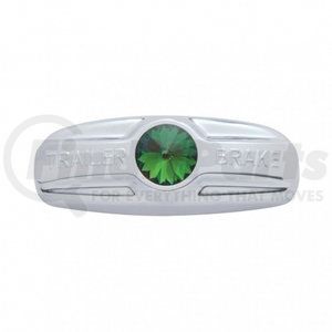 41994 by UNITED PACIFIC - Trailer Air Brake Hand Brake Cover - Freightliner Trailer Brake Cover with Green Diamond