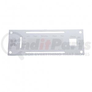48202 by UNITED PACIFIC - A/C Control Plate - Kenworth Stainless A/C Control Plate with Opening