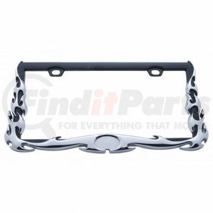 50038 by UNITED PACIFIC - License Plate Frame - Chrome, Flame
