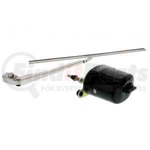 A6235 by UNITED PACIFIC - Windshield Wiper Motor - Black Housing, Built-In Switch, with Stainless Steel Wiper Arm, with 11" Wiper Blade, 12 Volt