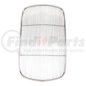 B20341 by UNITED PACIFIC - Grille Insert - Stainless Steel, Original Style, without Crank Hole, For 1932 Ford Car