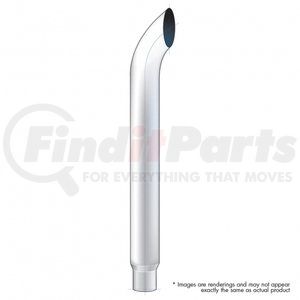 C3-75-036 by UNITED PACIFIC - Exhaust Stack Pipe - 7", Curved, Reduce To 5" O.D. Bottom, 36" L