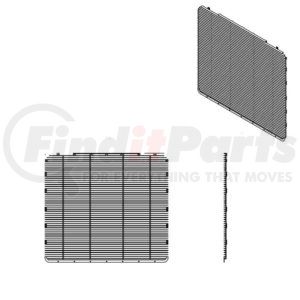 21050 by UNITED PACIFIC - Grille Insert - Aluminum, Billet Style, with Horizontal Bars, for Peterbilt 389