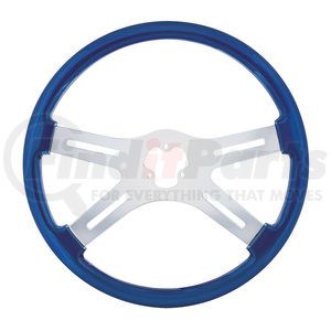 88224 by UNITED PACIFIC - Steering Wheel - Blue, with Chrome Spokes