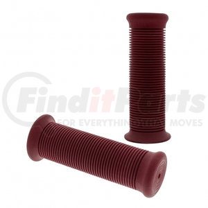 52005B by UNITED PACIFIC - Handlebar Grip Set - Motorcycle, Red, Rubber, 7/8" or 1" (22/25mm)