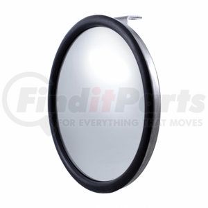 60049 by UNITED PACIFIC - Door Blind Spot Mirror - 8.5", Chrome, Convex, with Offset Mounting Stud