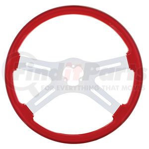 88225 by UNITED PACIFIC - Steering Wheel - Red, with Chrome Spokes