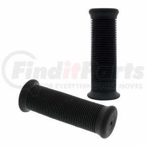 52004B by UNITED PACIFIC - Handlebar Grip Set - Motorcycle, Black, Rubber, 7/8" or 1" (22/25mm)