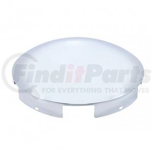 20119 by UNITED PACIFIC - Axle Hub Cap - Front, 5 Even Notched Stainless Steel Dome, 1" Lip