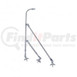 60023 by UNITED PACIFIC - Fender Mirror Bracket - Tri- Pod, Stainless