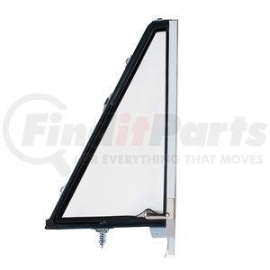 110274 by UNITED PACIFIC - Vent Window Assembly - Black/Chrome Frame, Passenger Side, without Tinted Glass, for 1966-1967 Ford Bronco