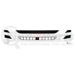 21821 by UNITED PACIFIC - Grille - Painted White with Black Accent, ABS Plastic, for 2013-2021 Isuzu NPR (ELF 400/500/600)