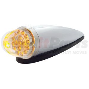 39752 by UNITED PACIFIC - Truck Cab Light - 17 LED Dual Function Watermelon Clear Reflector, Amber LED/Clear Lens