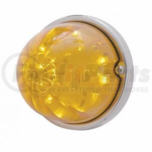 39596 by UNITED PACIFIC - Truck Cab Light - 17 LED Watermelon Flush Mount Kit, with Low Profile Bezel, Amber LED/Amber Lens